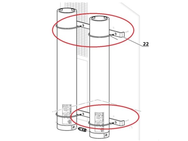 Patte de fixation Inox pour corps de filtre COLTRI