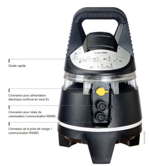 Balise Draeger X-zone 5800 868 MHz 24Ah Pompe intégrée ATEX – Image 2