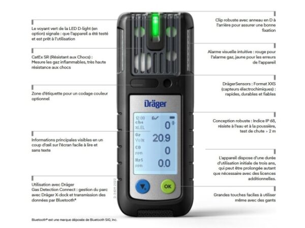Détecteur multigaz X-am 2600 avec batterie / sans chargeur