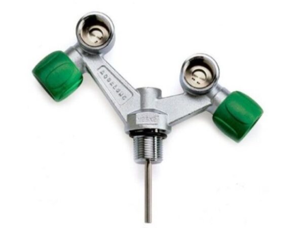 Robinet TAG 2 sorties 232 bars M26 Nitrox ou O2 AQUALUNG