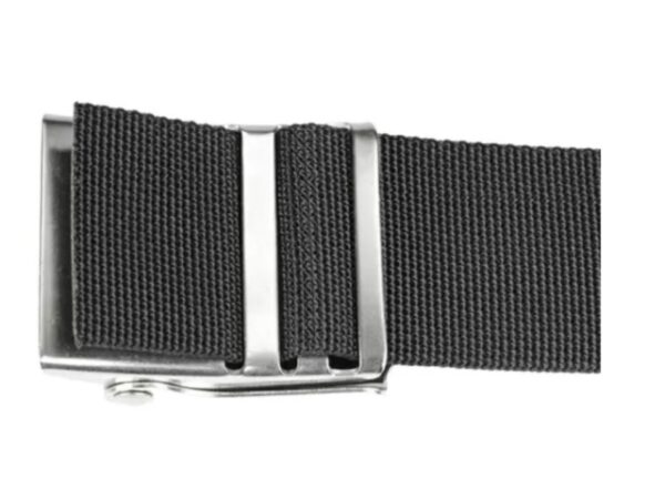 Sangle Noire ceinture de plomb boucle inox longueur 1,50m largeur 5 cm – Image 2