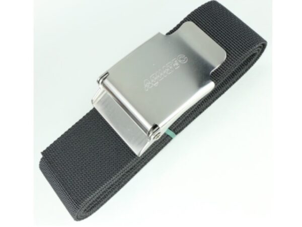Sangle Noire ceinture de plomb boucle inox longueur 1,50m largeur 5 cm