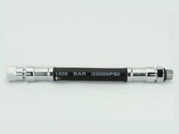 Flexible HP (court 15 cm) 345 bar en caoutchouc Noir
