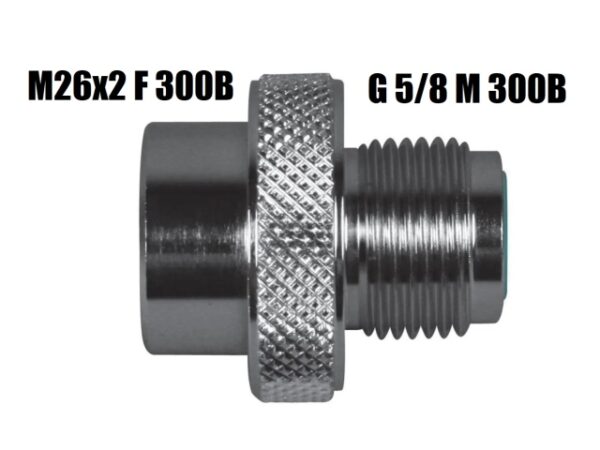 Adaptateur Femelle 300 bars M26x2 sur Male 300 bars G5/8