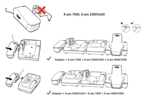 Adaptateur de charge multiple pour modules de charge X-am 125, X-am 7000 ou X-am 35/8000