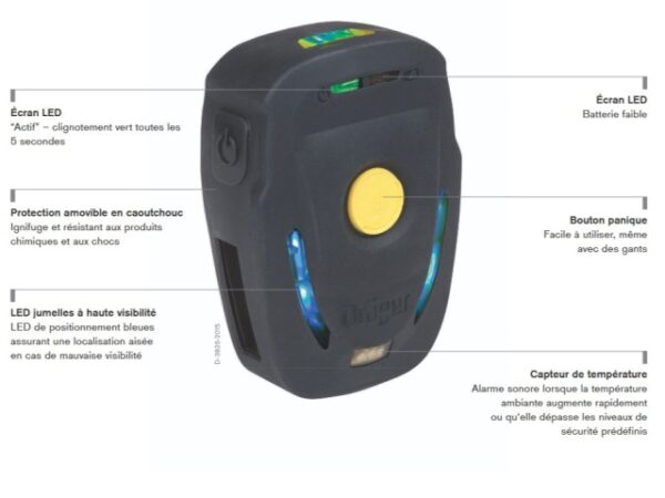 Dispositif d'alarme Bodyguard 1000 bouton et clef