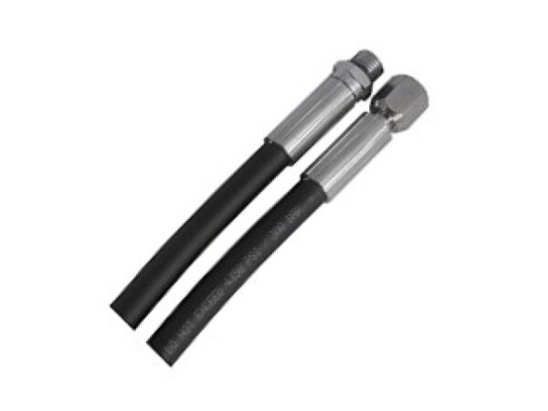 Flexible caoutchouc HP Noir 80 cm pour manomètre - Pression max. 350 bars