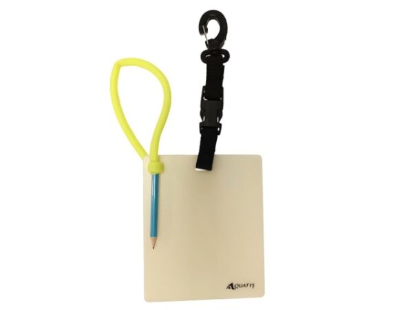 Ardoise sous-marine fluorescente 12x15 cm avec stylo