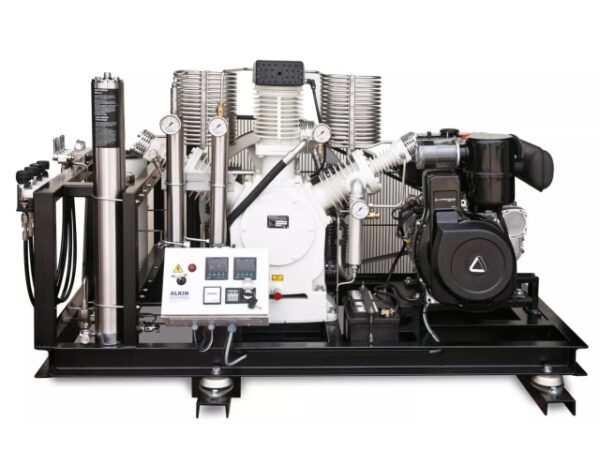 Compresseur ALKIN W4 225-415 bar 625 ou 860l/mn Diesel refroidissement AIR – Image 2