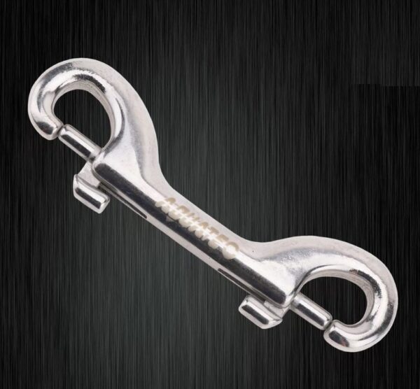 Mousqueton double en inox 316 - 12 mm x 93 mm.