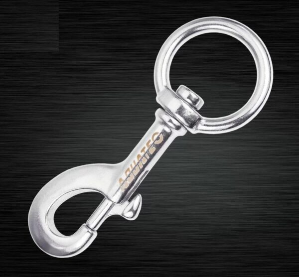 Mousqueton simple pivotant en inox 316 - 32 mm x 120 mm