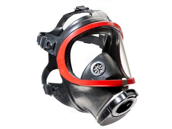 Masque Panorama Nova Standard EPDM connecteur P Oculaire polycarbonate PC cadre plastique rouge